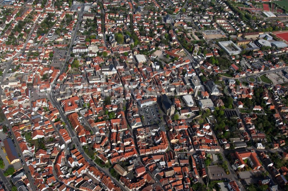 Aerial image Alzey - City - view of Alzey in Rhineland-Palatinate