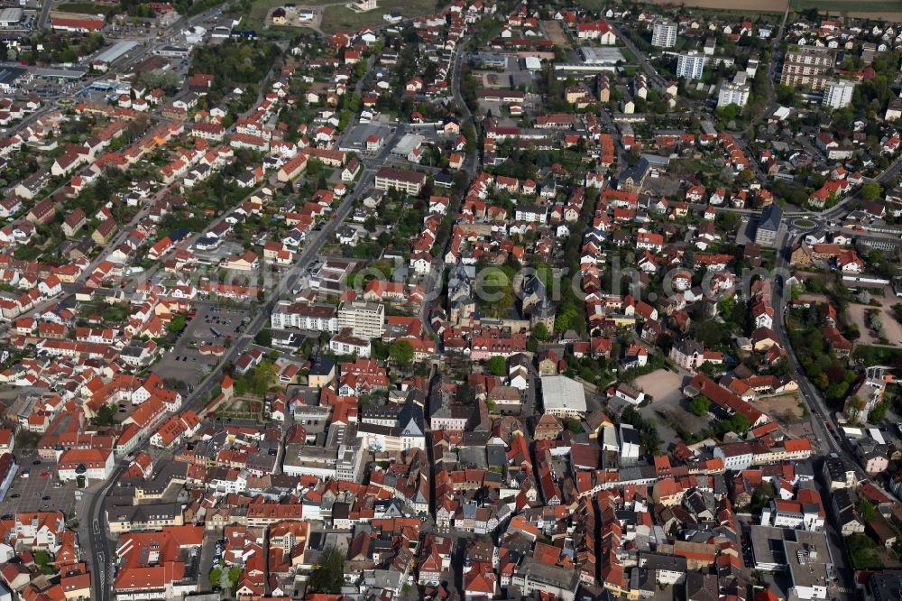 Aerial photograph Alzey - City - view of Alzey in Rhineland-Palatinate