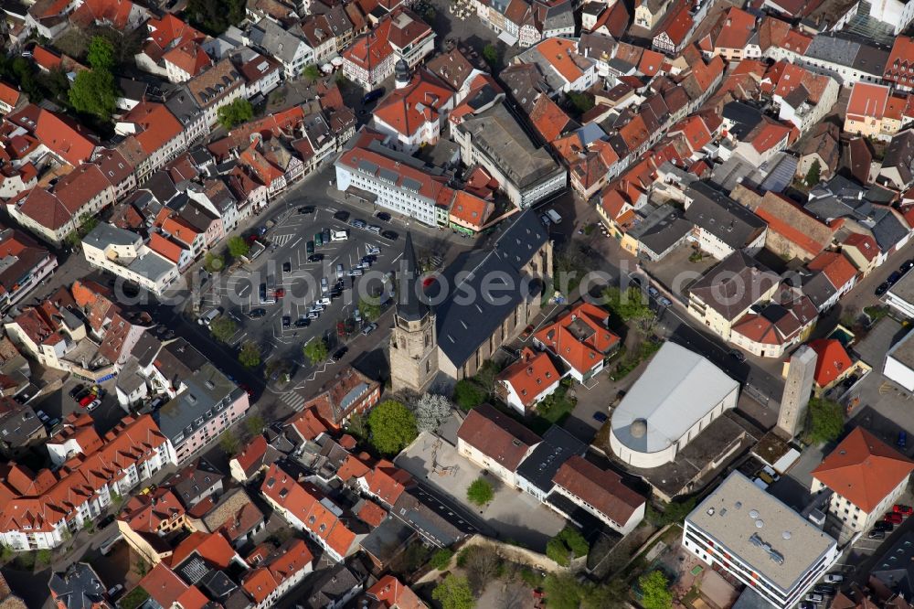 Alzey from above - City - view of Alzey in Rhineland-Palatinate