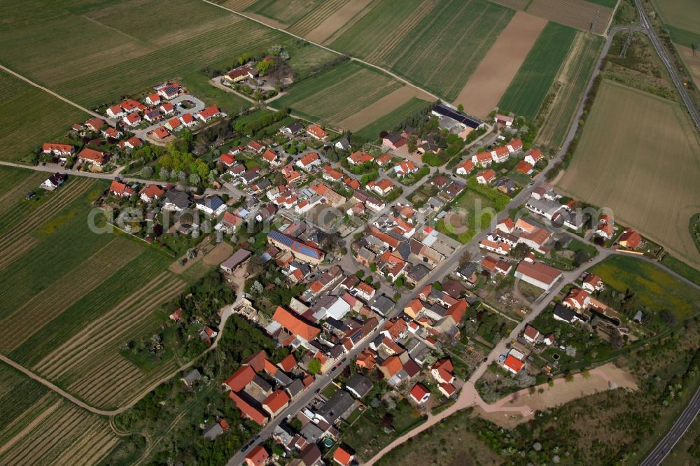 Alzey OT Schafhausen from above - City - view of Alzey - Schafhausen in Rhineland-Palatinate