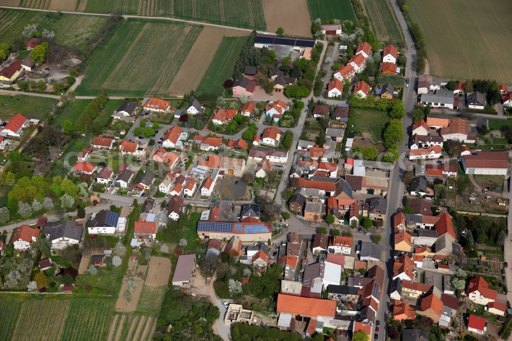 Alzey OT Schafhausen from the bird's eye view: City - view of Alzey - Schafhausen in Rhineland-Palatinate