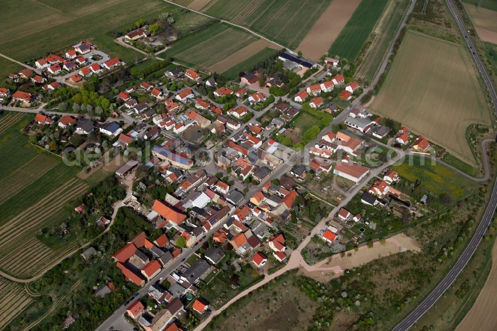 Aerial image Alzey OT Schafhausen - City - view of Alzey - Schafhausen in Rhineland-Palatinate