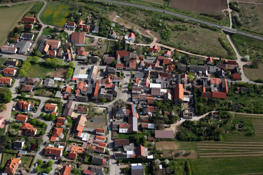 Alzey OT Schafhausen from the bird's eye view: City - view of Alzey - Schafhausen in Rhineland-Palatinate