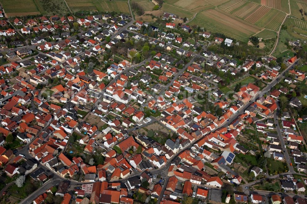 Aerial photograph Alzey OT Weinheim - City - view of Alzey - Weinheim in Rhineland-Palatinate