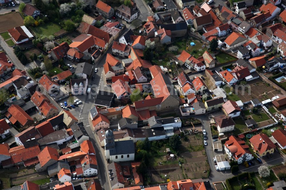 Alzey OT Weinheim from above - City - view of Alzey - Weinheim in Rhineland-Palatinate