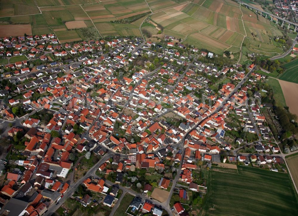 Alzey OT Weinheim from above - City - view of Alzey - Weinheim in Rhineland-Palatinate