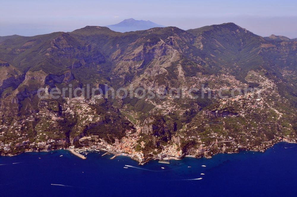 Aerial image Amalfi - City view of Amalfi at the Amalfi Coast in the province Salerno in Italy