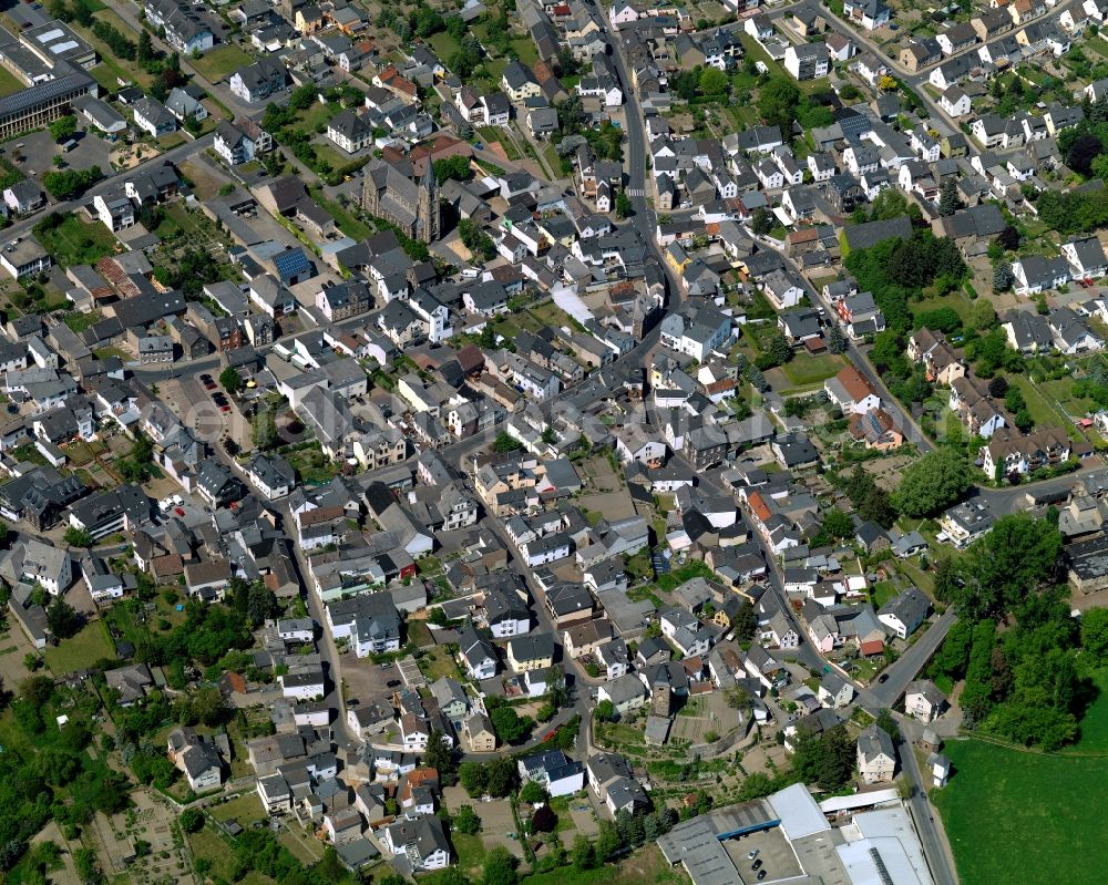 Aerial image Andernach, Miesenheim - City view from Andernach, Miesenheim in the state Rhineland-Palatinate