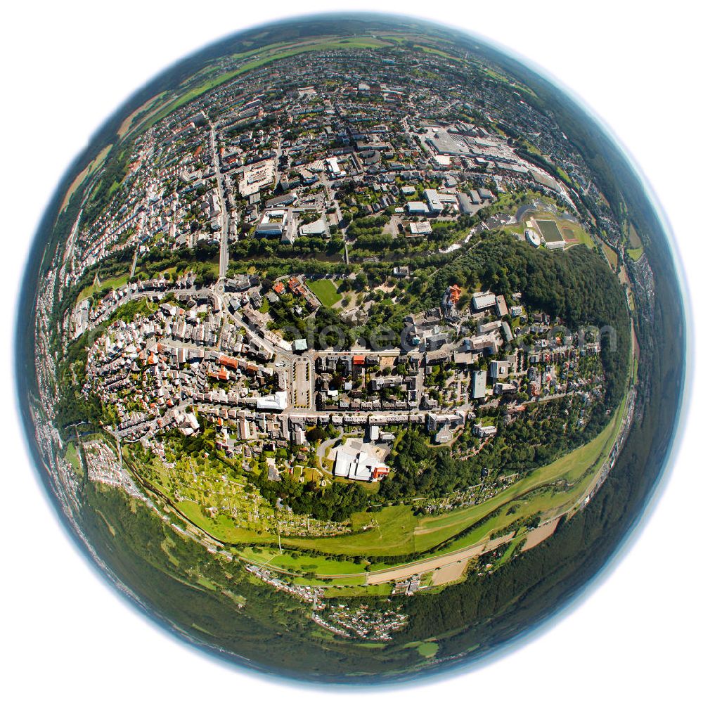 Aerial image Arnsberg - Fisheye motive of Arnsberg in North Rhine-Westphalia