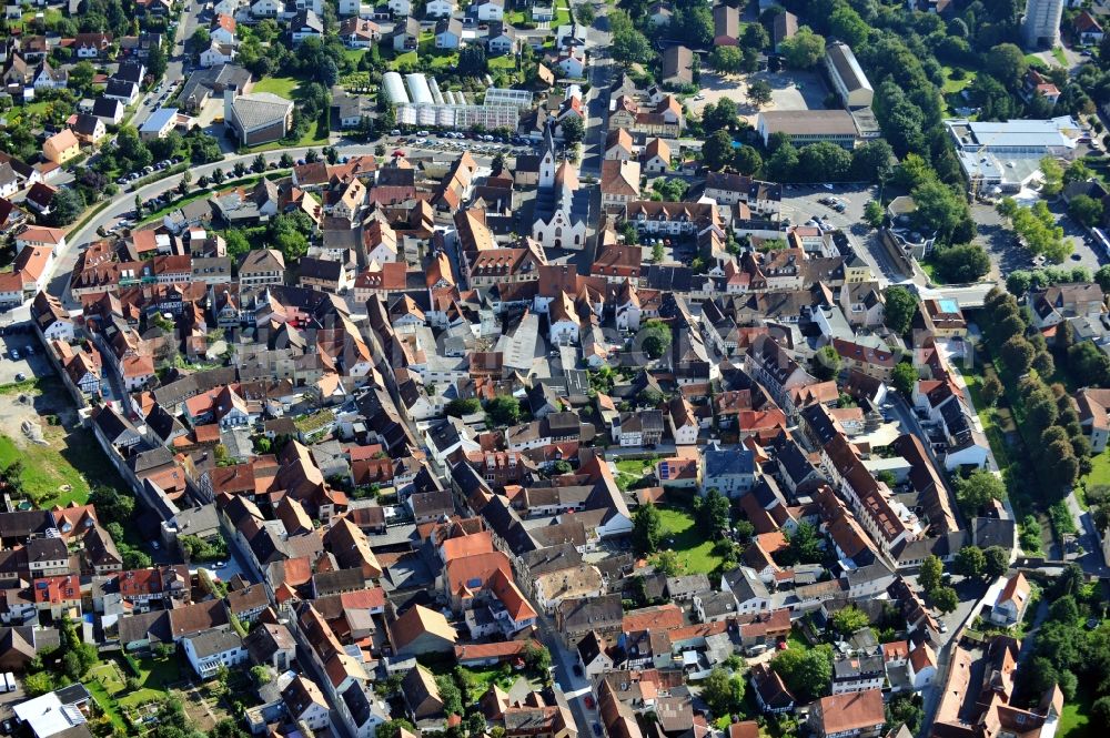 Babenhausen from the bird's eye view: Citx view of Babenhausen in Hesse