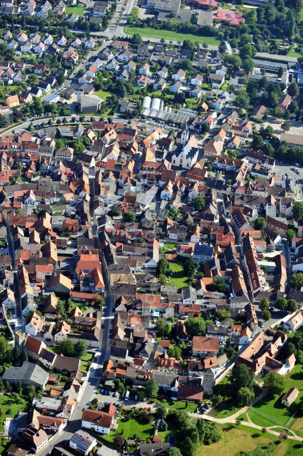 Aerial image Babenhausen - Citx view of Babenhausen in Hesse