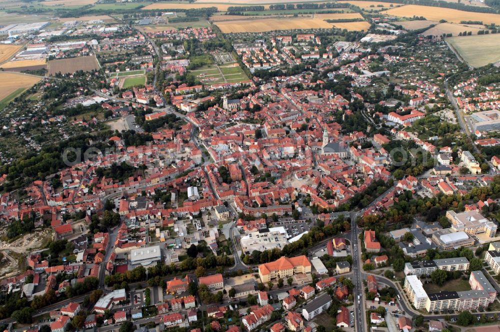 Bad Langensalza from the bird's eye view: City ??view from Bad Langensalza in Thuringia