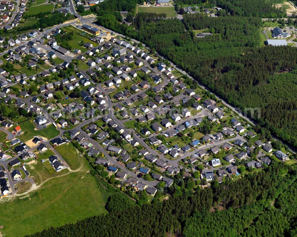 Büchenbeuren from above - City view from Buechenbeuren in the state Rhineland-Palatinate