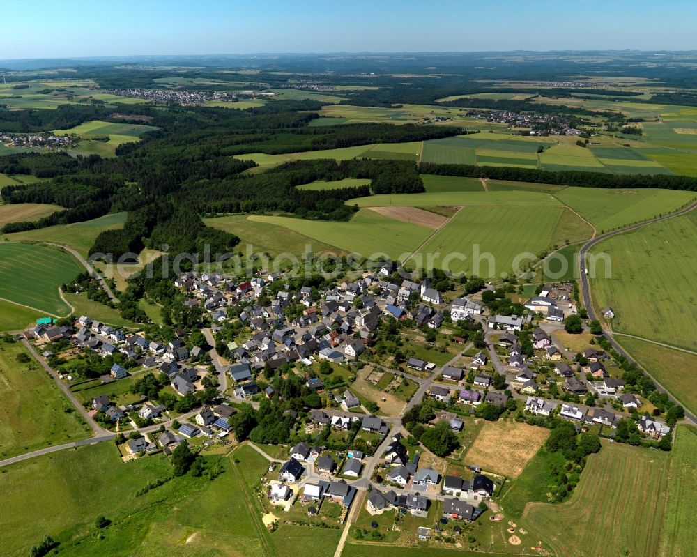 Aerial photograph Bell (Hunsrück) - City view from Bell (Hunsrueck) in the state Rhineland-Palatinate