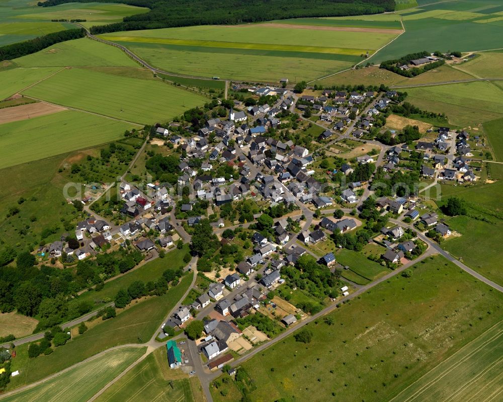 Bell (Hunsrück) from above - City view from Bell (Hunsrueck) in the state Rhineland-Palatinate