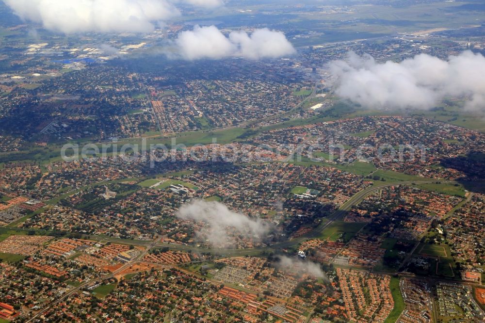 Aerial image Kempton Park - District Van Riebeeck Park in the city in Kempton Park in Gauteng, South Africa near Johannesburg