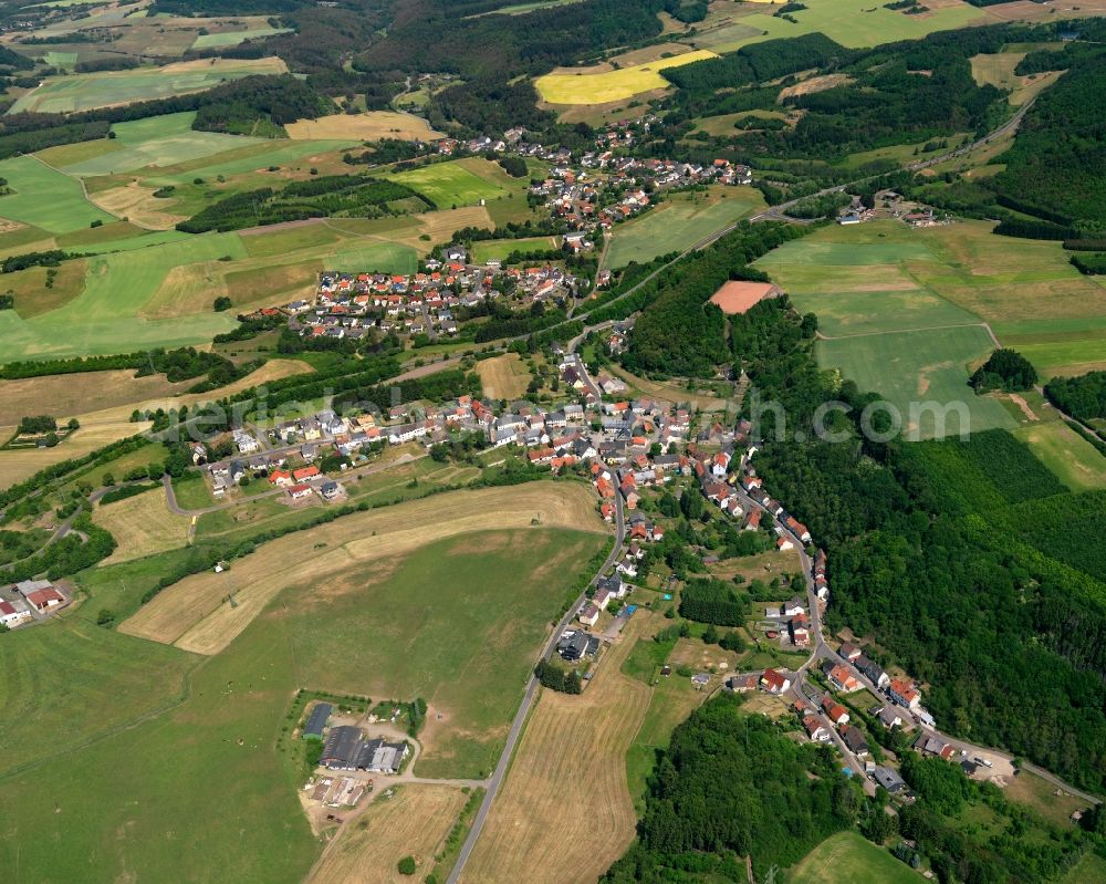 Berschweiler bei Baumholder from the bird's eye view: Cityscape of Berschweiler at Baumholder in Rhineland-Palatinate