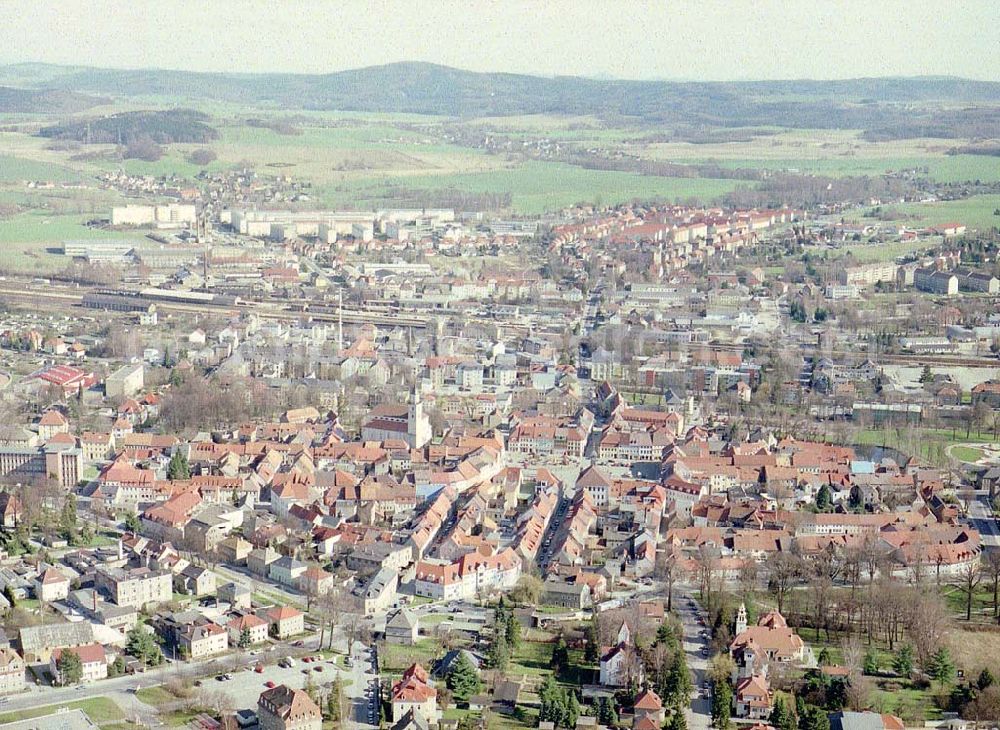 Aerial image Bischofswerda / Sachsen - Stadtansicht von Bischofswerda in Sachsen.