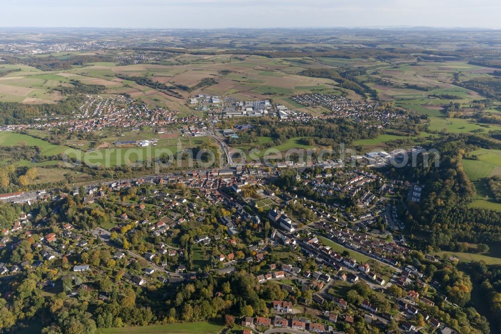 Blieskastel from above - Cityscape of Blieskastel in Mandelbachtal in Saarland