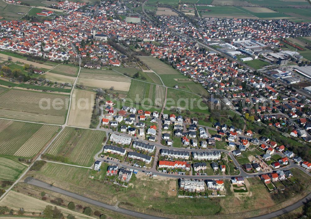 Bodenheim from above - Stadtansicht von Bodenheim in Rheinland Pfalz. Townscape of Bodenheim in Rhineland- Palatinate.