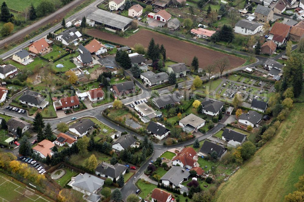 Boos from the bird's eye view: Blick auf die Ortschaft Boos an der Nahe in Rheinland Pfalz. View to the village Boos near the Nahe in Rhineland- Palatinate.