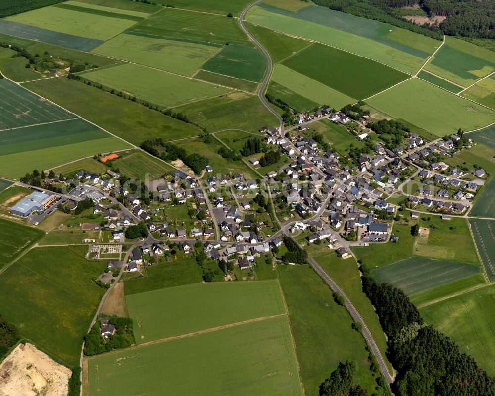 Bärenbach from above - City view from Baerenbach in the state Rhineland-Palatinate