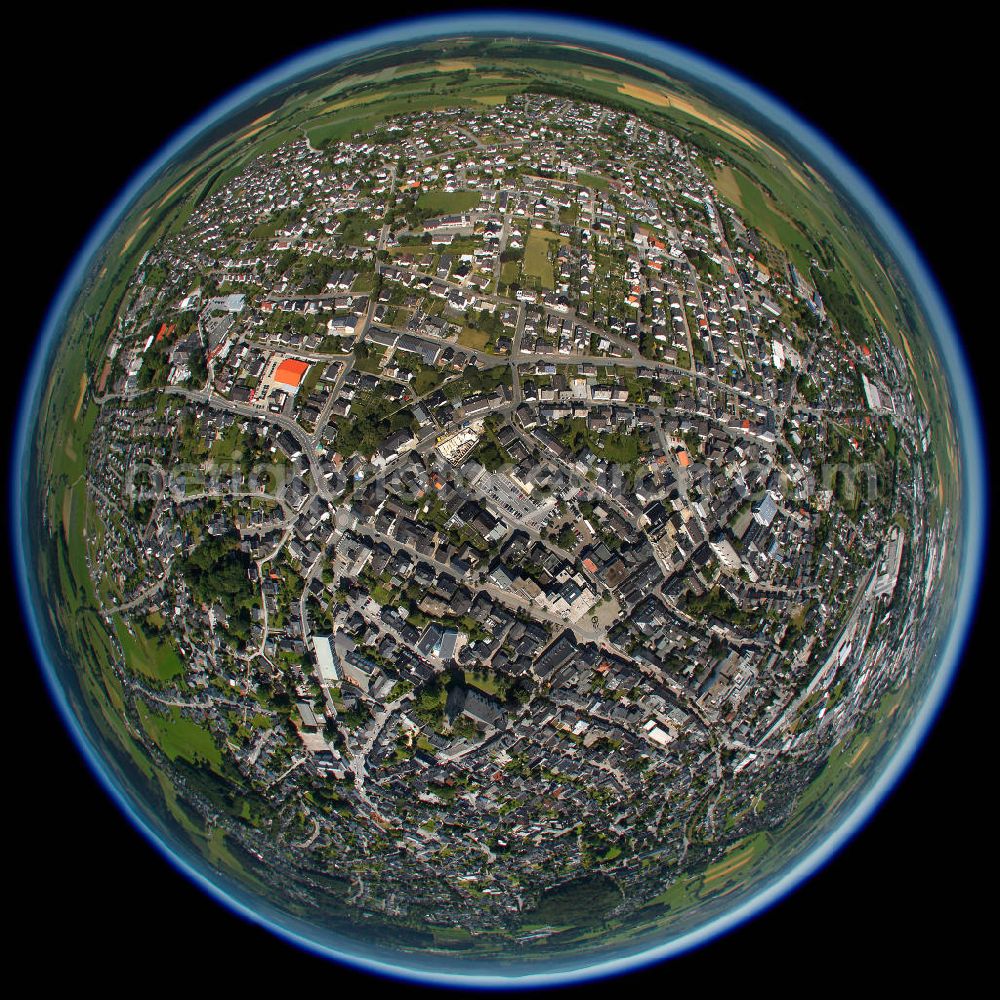 Aerial image BRILON - Fisheye motive of Brilon in North Rhine-Westphalia