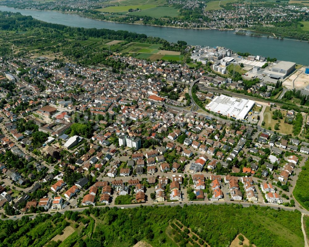 Aerial image Budenheim - City view of Budenheim in the state Rhineland-Palatinate
