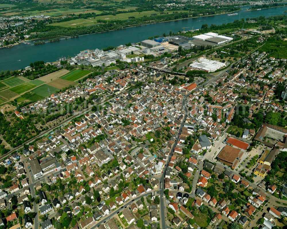 Aerial photograph Budenheim - City view of Budenheim in the state Rhineland-Palatinate