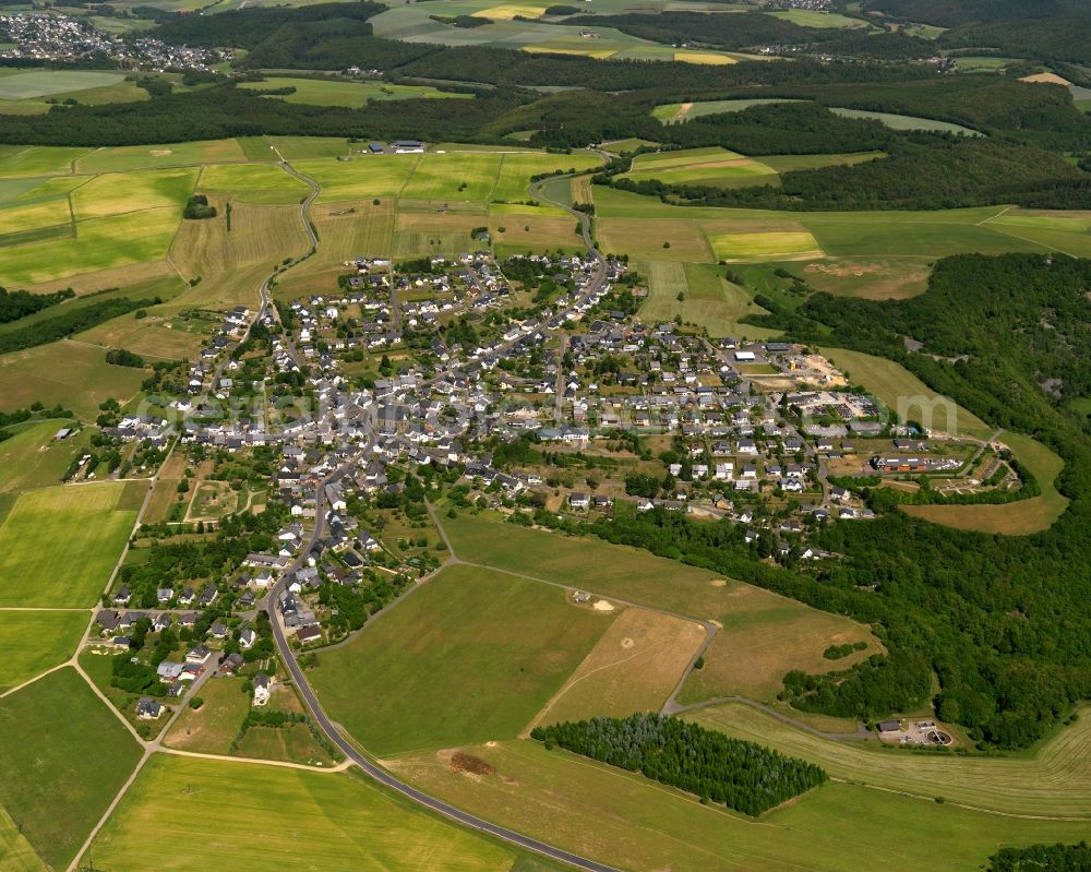 Bundenbach from above - City view from Bundenbach in the state Rhineland-Palatinate