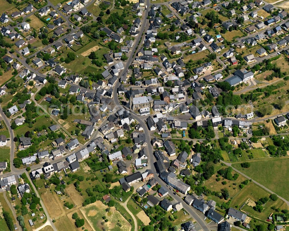 Aerial image Bundenbach - City view from Bundenbach in the state Rhineland-Palatinate