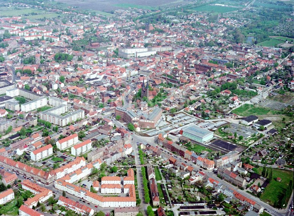 Aerial photograph Burg - Stadtansicht von Burg aus südöstlicher Perspektive.