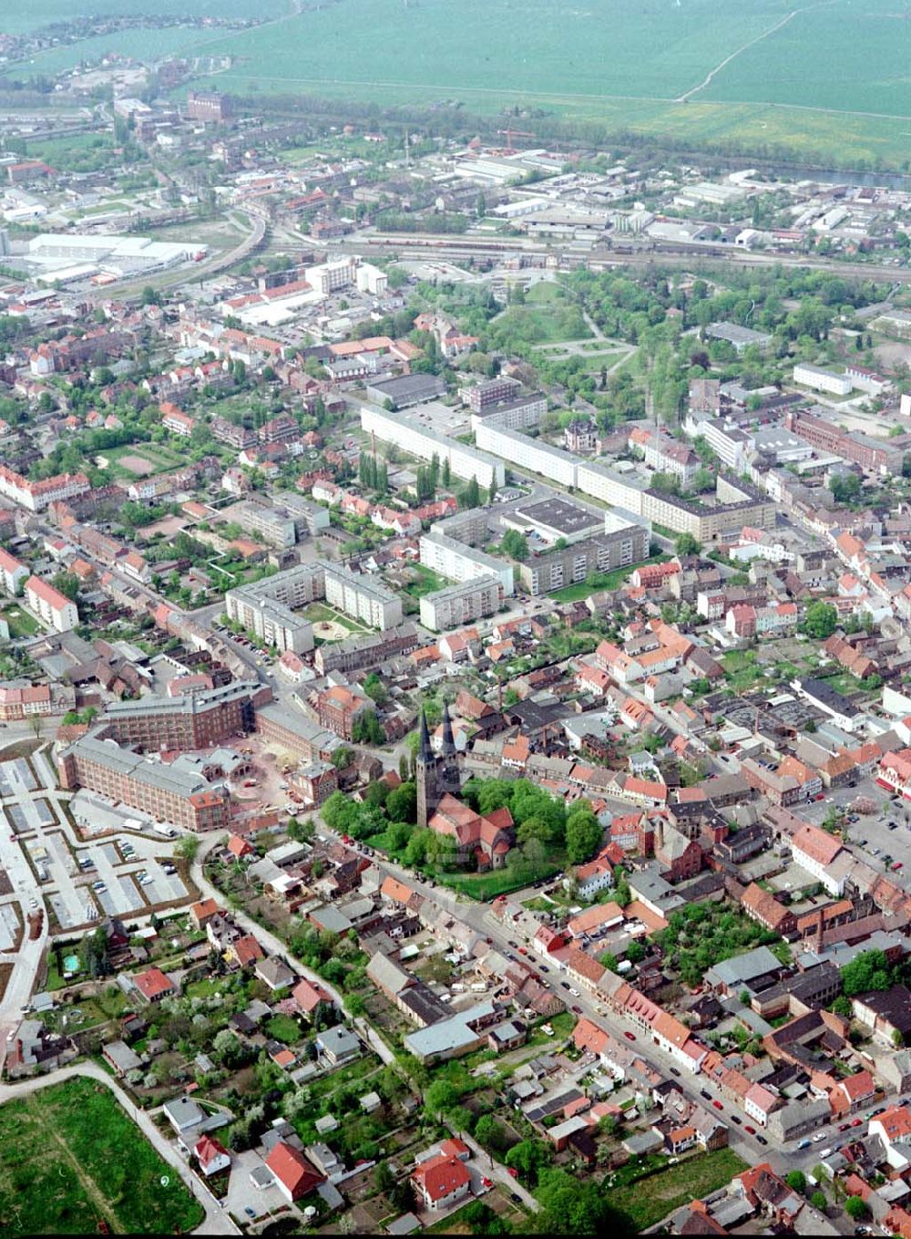 Burg from above - Stadtansicht von Burg aus südöstlicher Perspektive.