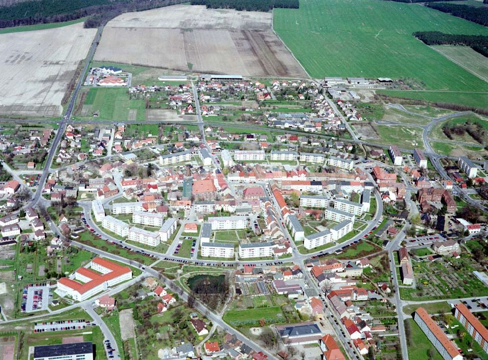 Calau / Brandenburg from above - Stadtansicht von Calau / Brandenburg