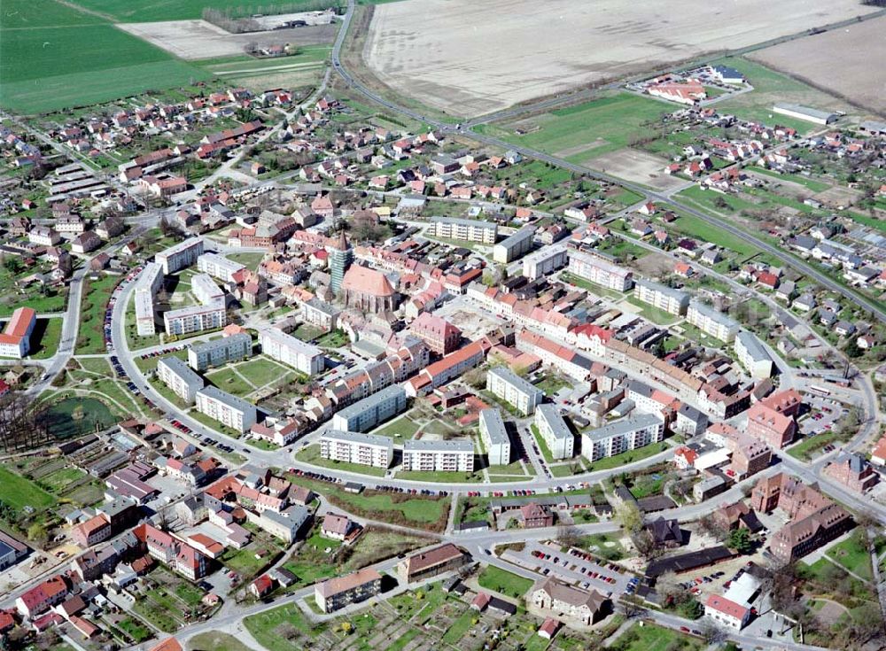 Aerial image Calau / Brandenburg - Stadtansicht von Calau / Brandenburg