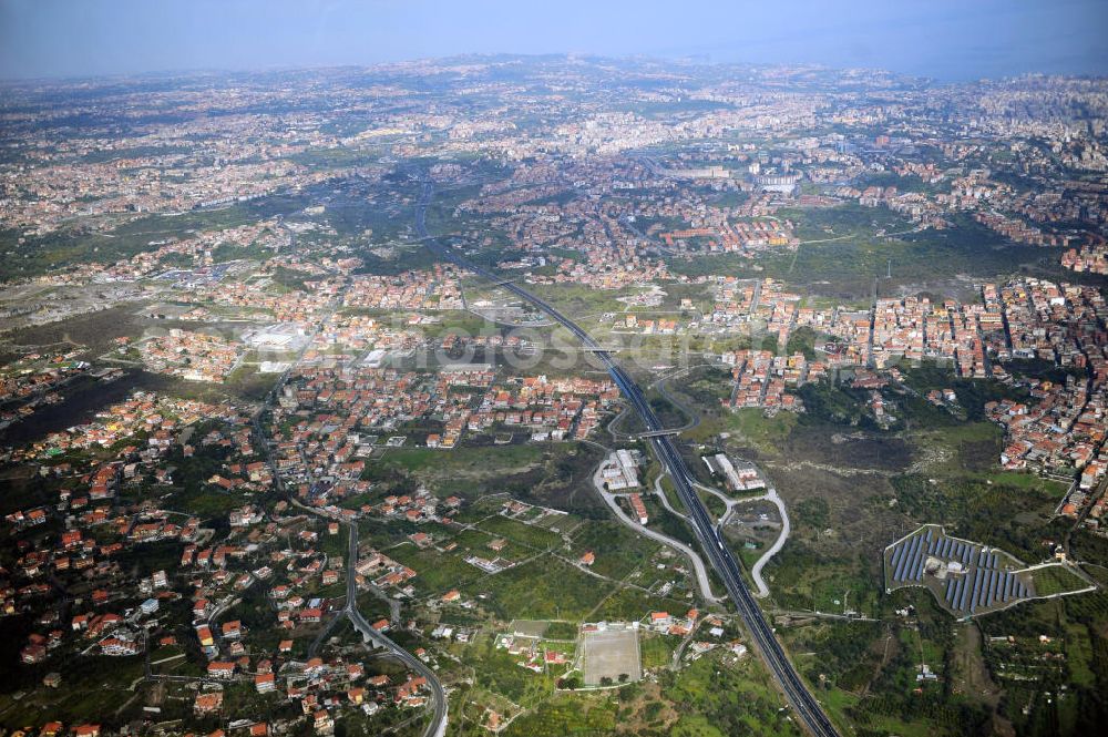 Catania Sizilien from above - Cityscape of Catania on Sicily in Italy