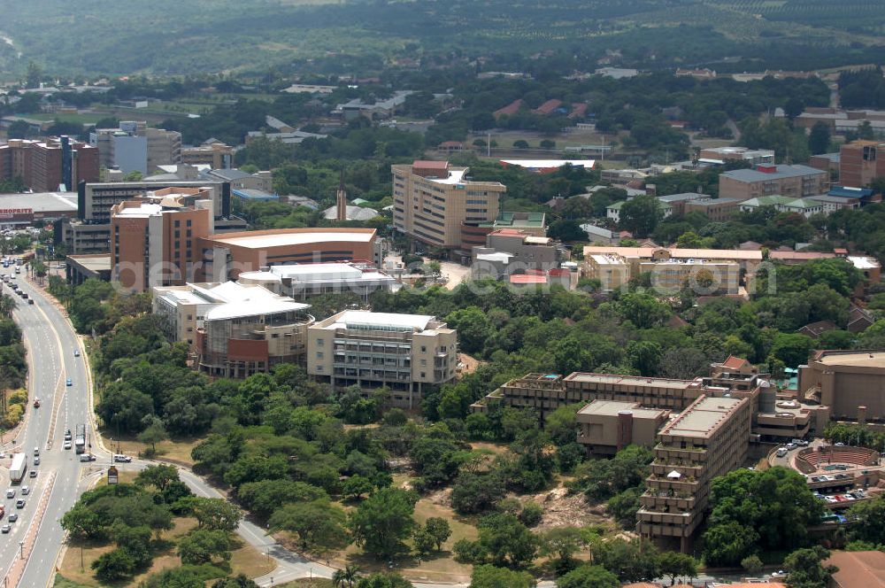 Aerial photograph Nelspruit - Stadtansicht von Nelspruit in der Provinz Mpumalanga von Südafrika, einem Austragungsort der Fußball- Weltmeisterschaft 2010. Cityscape from Nelsspruit in South Africa a venue of the 2010 FIFA World Cup.