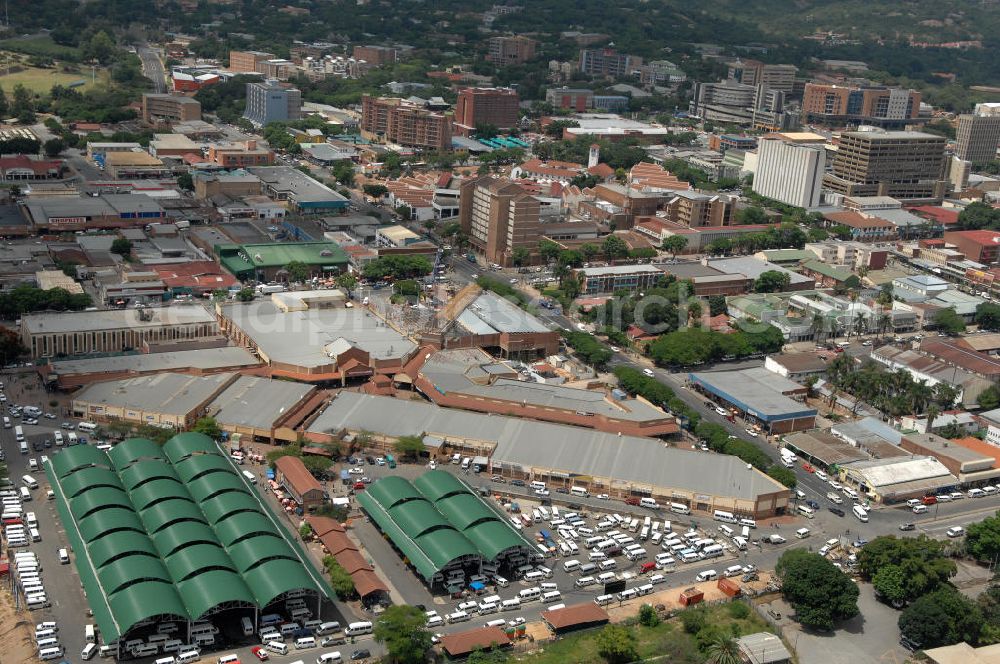 Aerial photograph Nelspruit - Stadtansicht von Nelspruit in der Provinz Mpumalanga von Südafrika, einem Austragungsort der Fußball- Weltmeisterschaft 2010. Cityscape from Nelsspruit in South Africa a venue of the 2010 FIFA World Cup.