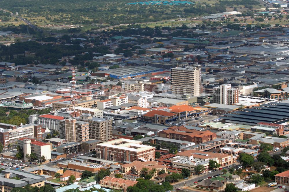 Aerial photograph Polokwane - Stadtansicht von Polokwane in der Provinz Limpopo von Südafrika, einem Austragungsort der Fußball- Weltmeisterschaft 2010. City View from Polokwane in South Africa a venue of the 2010 FIFA World Cup.