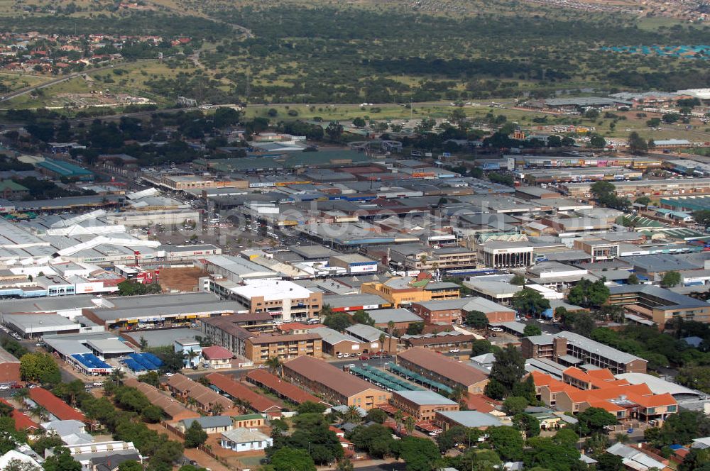 Aerial photograph Polokwane - Stadtansicht von Polokwane in der Provinz Limpopo von Südafrika, einem Austragungsort der Fußball- Weltmeisterschaft 2010. City View from Polokwane in South Africa a venue of the 2010 FIFA World Cup.