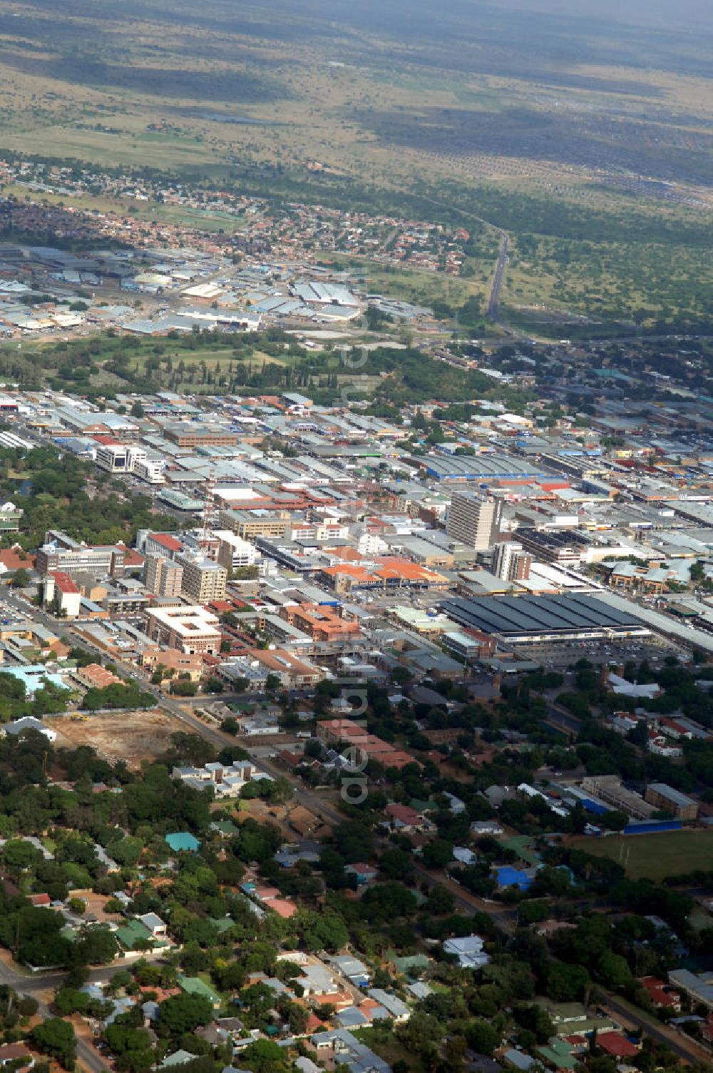 Aerial photograph Polokwane - Stadtansicht von Polokwane in der Provinz Limpopo von Südafrika. City View from Polokwane in South Africa.