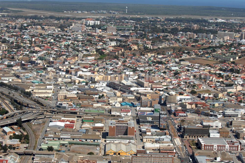 Aerial photograph Port Elizabeth - Stadtansicht von Port Elizabeth in der Provinz Eastern Cape von Südafrika, einem Austragungsort der Fußball- Weltmeisterschaft 2010. Cityscape of Port Elizabeth in South Africa, a venue of the 2010 FIFA World Cup.