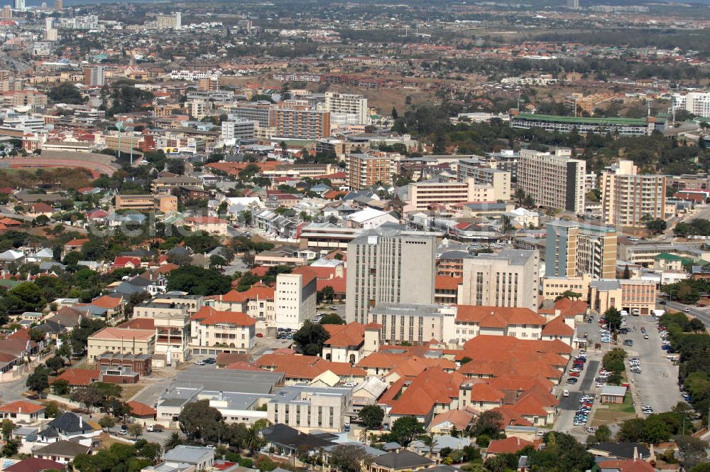 Port Elizabeth from the bird's eye view: Stadtansicht von Port Elizabeth in der Provinz Eastern Cape von Südafrika, einem Austragungsort der Fußball- Weltmeisterschaft 2010. Cityscape of Port Elizabeth in South Africa, a venue of the 2010 FIFA World Cup.