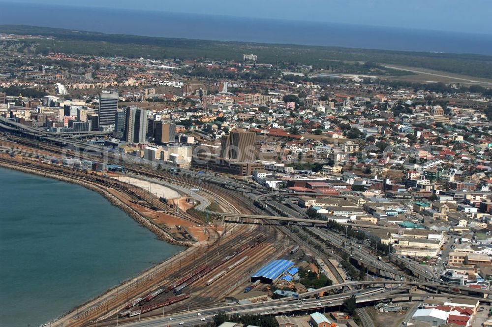 Aerial photograph Port Elizabeth - Stadtansicht von Port Elizabeth in der Provinz Eastern Cape von Südafrika, einem Austragungsort der Fußball- Weltmeisterschaft 2010. Cityscape of Port Elizabeth in South Africa, a venue of the 2010 FIFA World Cup.