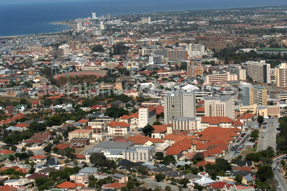 Aerial image Port Elizabeth - Stadtansicht von Port Elizabeth in der Provinz Eastern Cape von Südafrika, einem Austragungsort der Fußball- Weltmeisterschaft 2010. Cityscape of Port Elizabeth in South Africa, a venue of the 2010 FIFA World Cup.