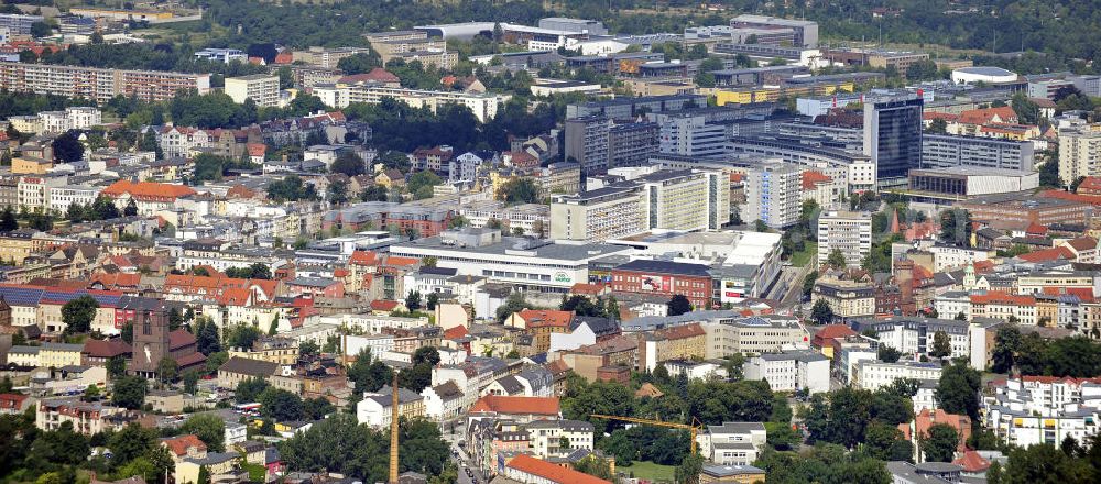 Aerial image Cottbus - Blick über Cottbus nach Nordwesten. View over Cottbus to the north west.