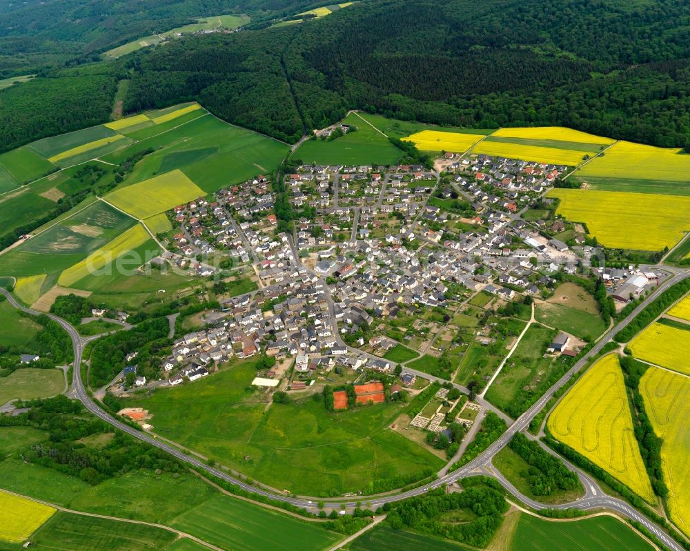 Aerial image Dachsenhausen - City view from Dachsenhausen in the state Rhineland-Palatinate