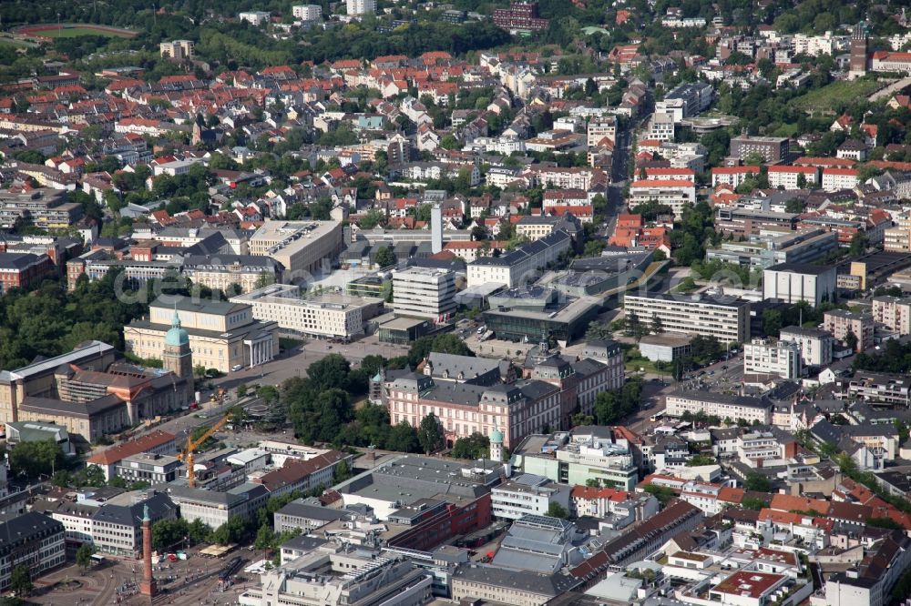 Darmstadt from above - City view of Darmstadt in the state Hesse