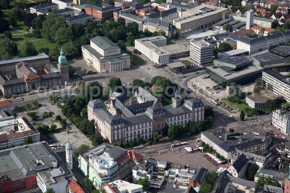 Darmstadt from the bird's eye view: City view of Darmstadt in the state Hesse