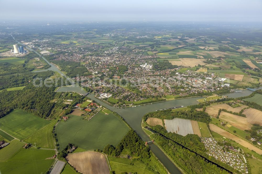 Dattlen from above - Cityscape of Datteln in the state of North Rhine-Westphalia